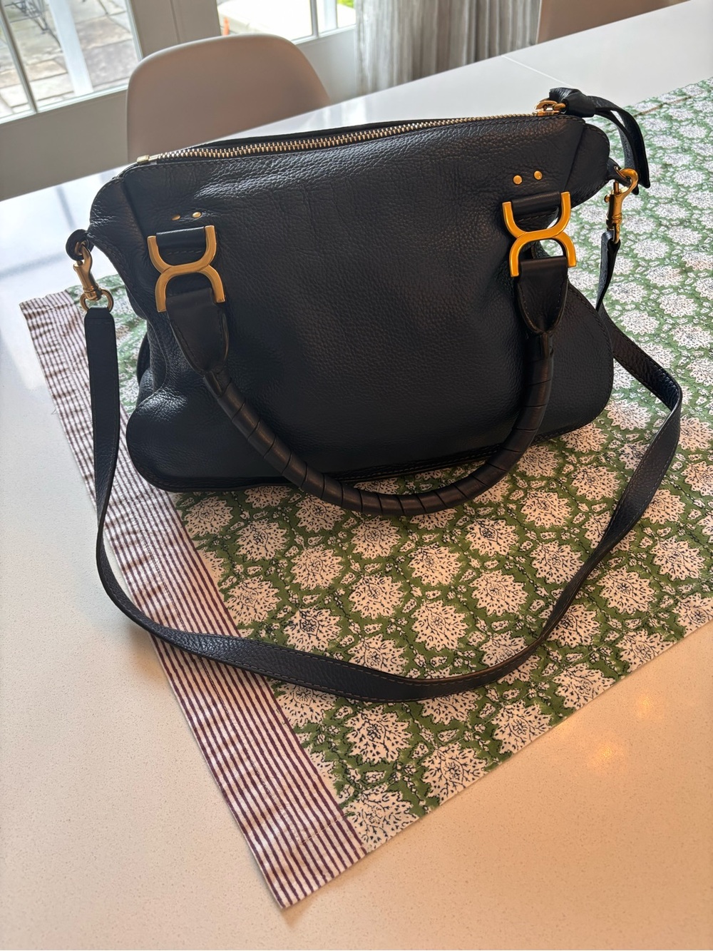 Chloe Marcie Leather crossbody with Gold Hardware - Picture 9 of 13